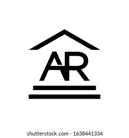 AR letter logo konsep icon house