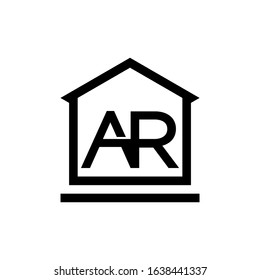 AR letter logo konsep icon house