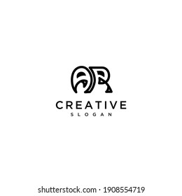 AR letter logo vector monogram