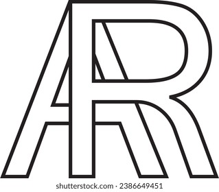 AR letter modern logo design