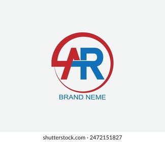 AR letter modern logo simple design