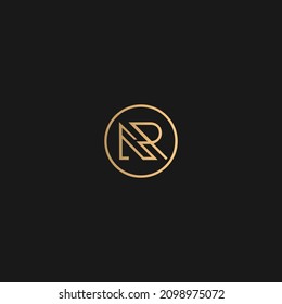 AR letter premium logo, AR circle initial concept