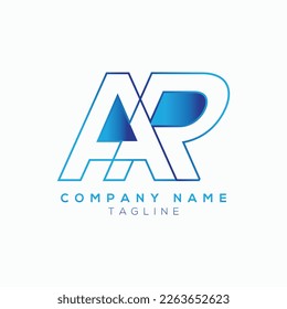 AR letter unique modern logo design logotype icon template Vector