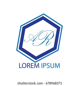 AR letter vector logo
