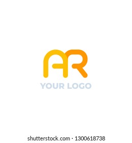 AR letters initials logo