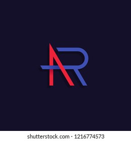 AR letters logo design