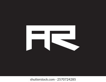 AR Letters Logo Design Slim.
