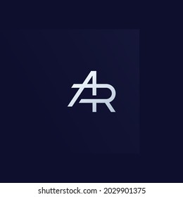 AR letters, monogram logo design