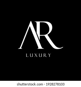 AR letters. vector logo monogram alphabet minimalist design