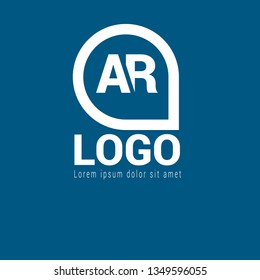 AR logo concept. Designed for your web site design, logo, app, UI