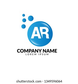 AR logo concept. Designed for your web site design, logo, app, UI
