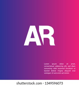 AR logo concept. Designed for your web site design, logo, app, UI