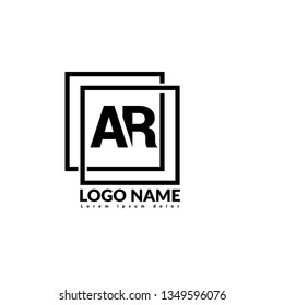 AR logo concept. Designed for your web site design, logo, app, UI