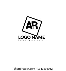 AR logo concept. Designed for your web site design, logo, app, UI