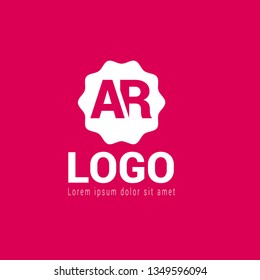 AR logo concept. Designed for your web site design, logo, app, UI