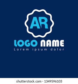 AR logo concept. Designed for your web site design, logo, app, UI