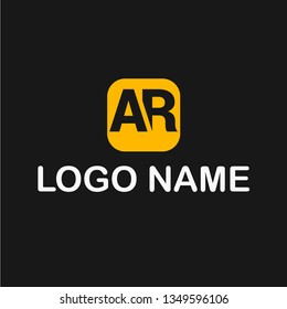 AR logo concept. Designed for your web site design, logo, app, UI
