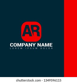AR logo concept. Designed for your web site design, logo, app, UI