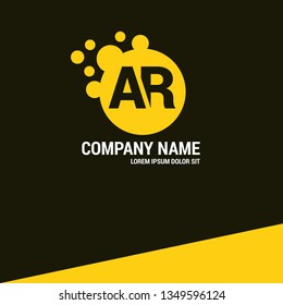 AR logo concept. Designed for your web site design, logo, app, UI