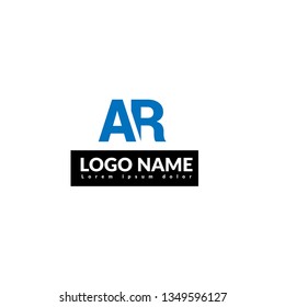 AR logo concept. Designed for your web site design, logo, app, UI