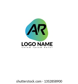 AR logo concept. Designed for your web site design, logo, app, UI