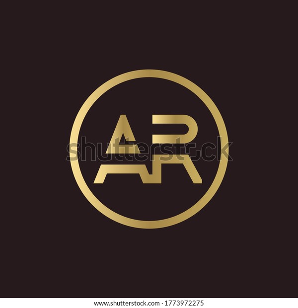 Ar Logo Design Circle Typography Vector Stock Vector (Royalty Free ...