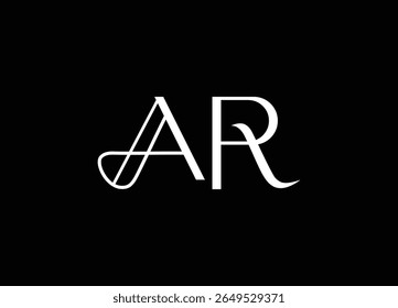 AR logo design concept with background