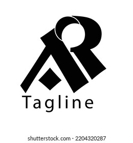 AR Logo Design with Creative Modern Trendy Typography and Black Colors Logo Monogram