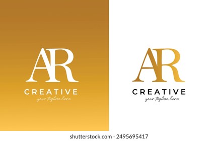 ar logo design, ar letter logo for business and company	