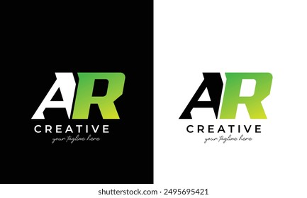 ar logo design, ar letter logo for business and company	