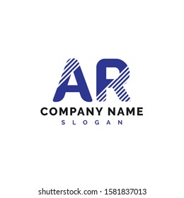AR Logo Design. AR Letter Logo Icon Vector Illustration - Vector