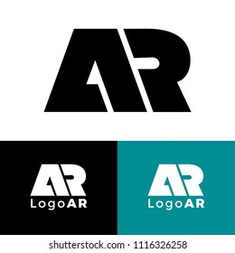 AR Logo Design Monogram Graphic