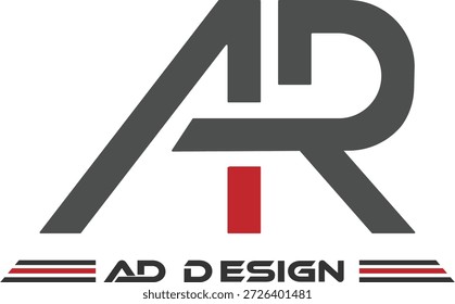 Diseño de logo AR. Diseño de logo RA. Diseño creativo del logotipo de AR