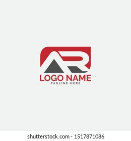 AR logo design with shape 