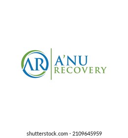 AR logo design and template.