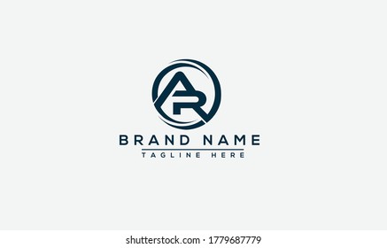 AR Logo Design Template Vector Graphic Branding Element.