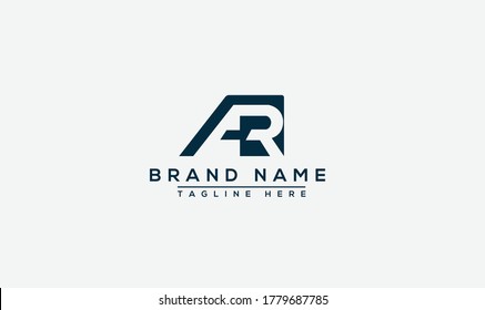 AR Logo Design Template Vector Graphic Branding Element.