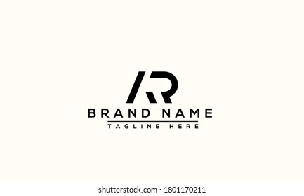 AR Logo Design Template Vector Graphic Branding Element.