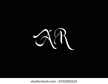 AR Logo Design Template Vector Graphic Branding Element.