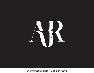 AR Logo Design Template Vector Graphic Branding Element.
