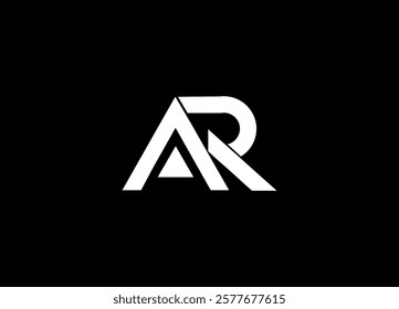 AR Logo Design Template Vector Graphic Branding Element.
