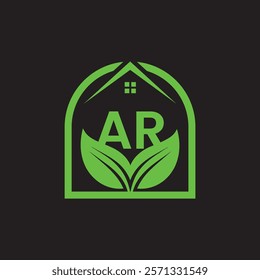 AR Logo Design Vector illustration template