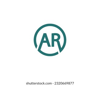 AR Logo design vector template