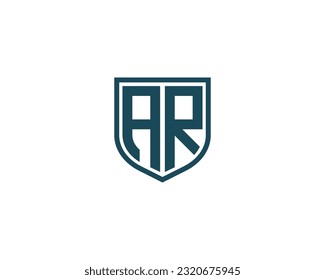 AR Logo design vector template