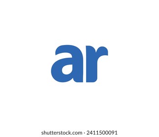 AR Logo design vector template