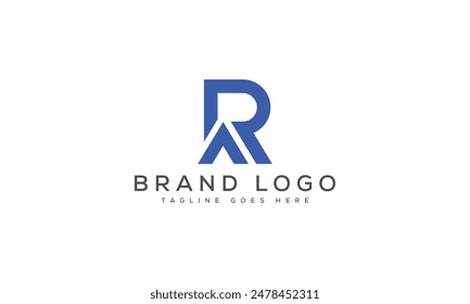 AR logo design vector template design for brand