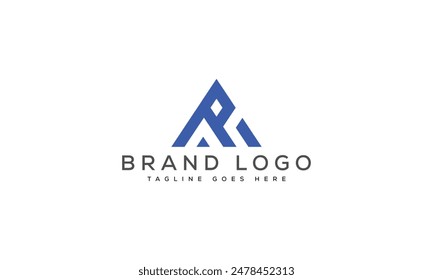 AR logo design vector template design for brand