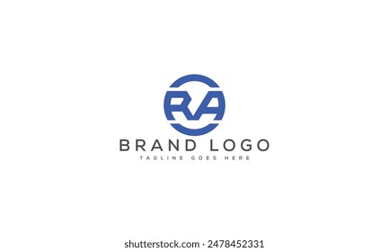 AR logo design vector template design for brand