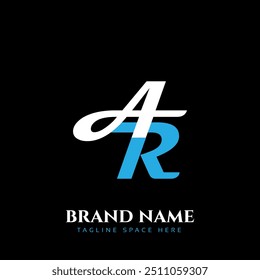 AR logo font and number. ci corporate identity modern luxury. Typography elegant beauty lettering serif italic fonts decorative brand wedding vintage retro logos. vector illustration