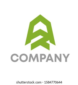 ar logo icon design template sign
